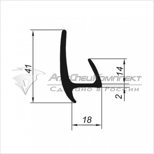 R112 Профиль уплотнительный для фургона типа "Газель"