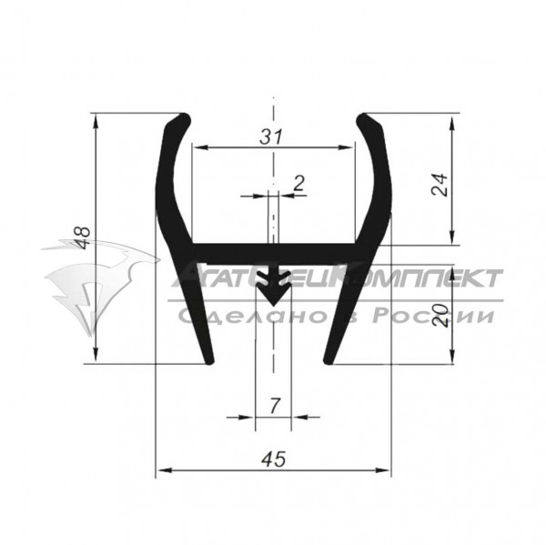 R118 Профиль уплотнительный для контейнера