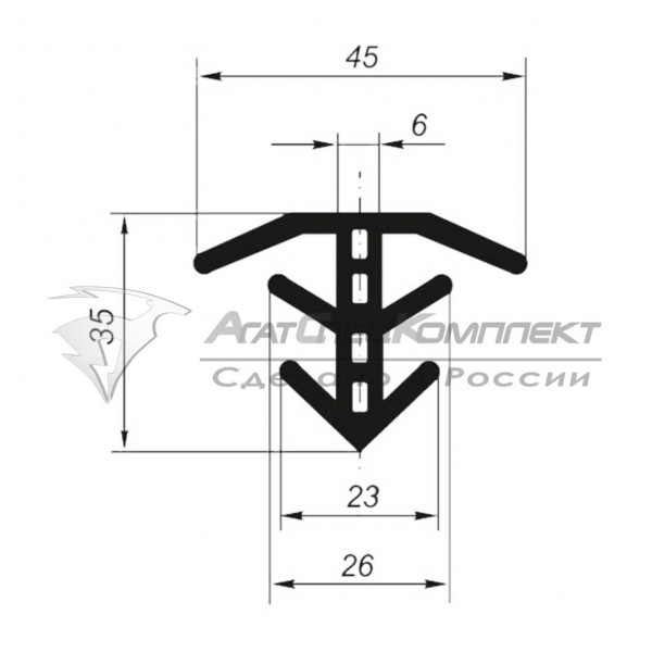 R151 Профиль уплотнительный между контейнерами
