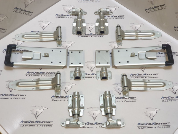 F11 Комплект штангового запора на ворота d=22 с ручкой Push (4 петли-F02.1)
