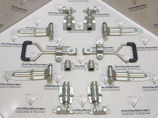 F13 Комплект штангового запора на ворота d=22 с прутковой рукояткой (4 петли-F02.1)