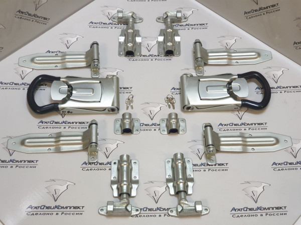 F17 Комплект штангового запора на ворота d=22 с ручкой Push 2 (4 петли-F02.1)