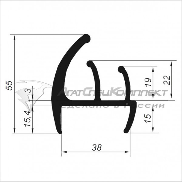 R108 Профиль уплотнительный для контейнера
