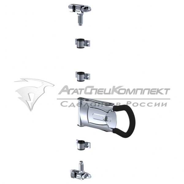 F17.1 SS Штанговый замок с рукояткой PUSH 2 d22 нержавеющая сталь