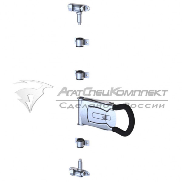 F17.1 Zn Штанговый замок с рукояткой PUSH 2 d22 оцинкованный