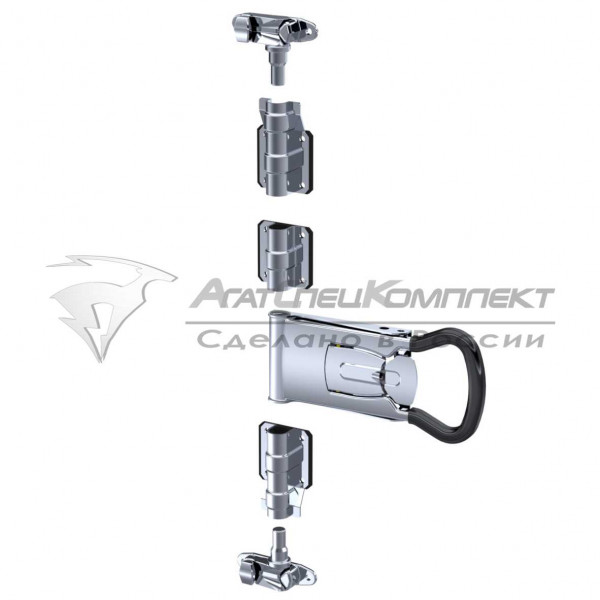 F15.2 SS Штанговый замок с рукояткой PUSH 2 d27 нержавеющая сталь